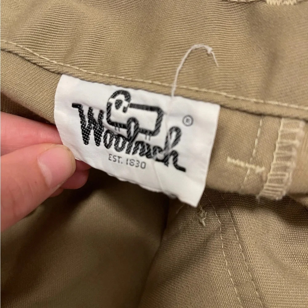 Vintage Woolrich Cargo Khaki Shorts Custom Brooch - Picture 7 of 8